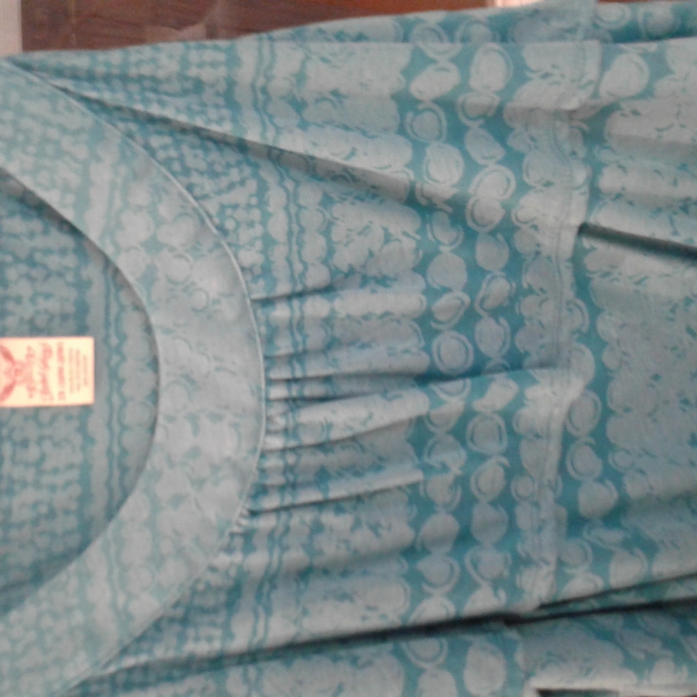 Faded Glory Ruffled Tank Top, Turquoise - Picture 3 of 5